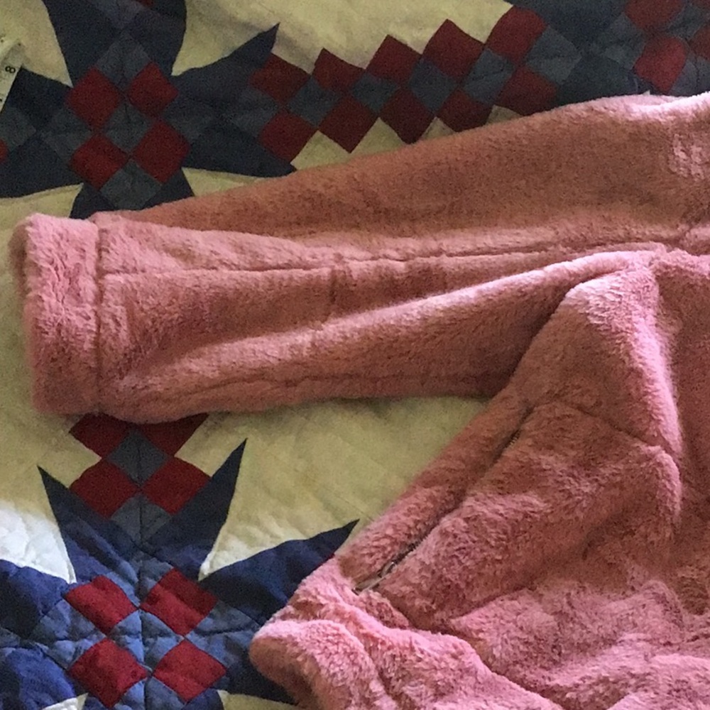 Pink jacket with lining, snaps, and 2 pockets. Brand new